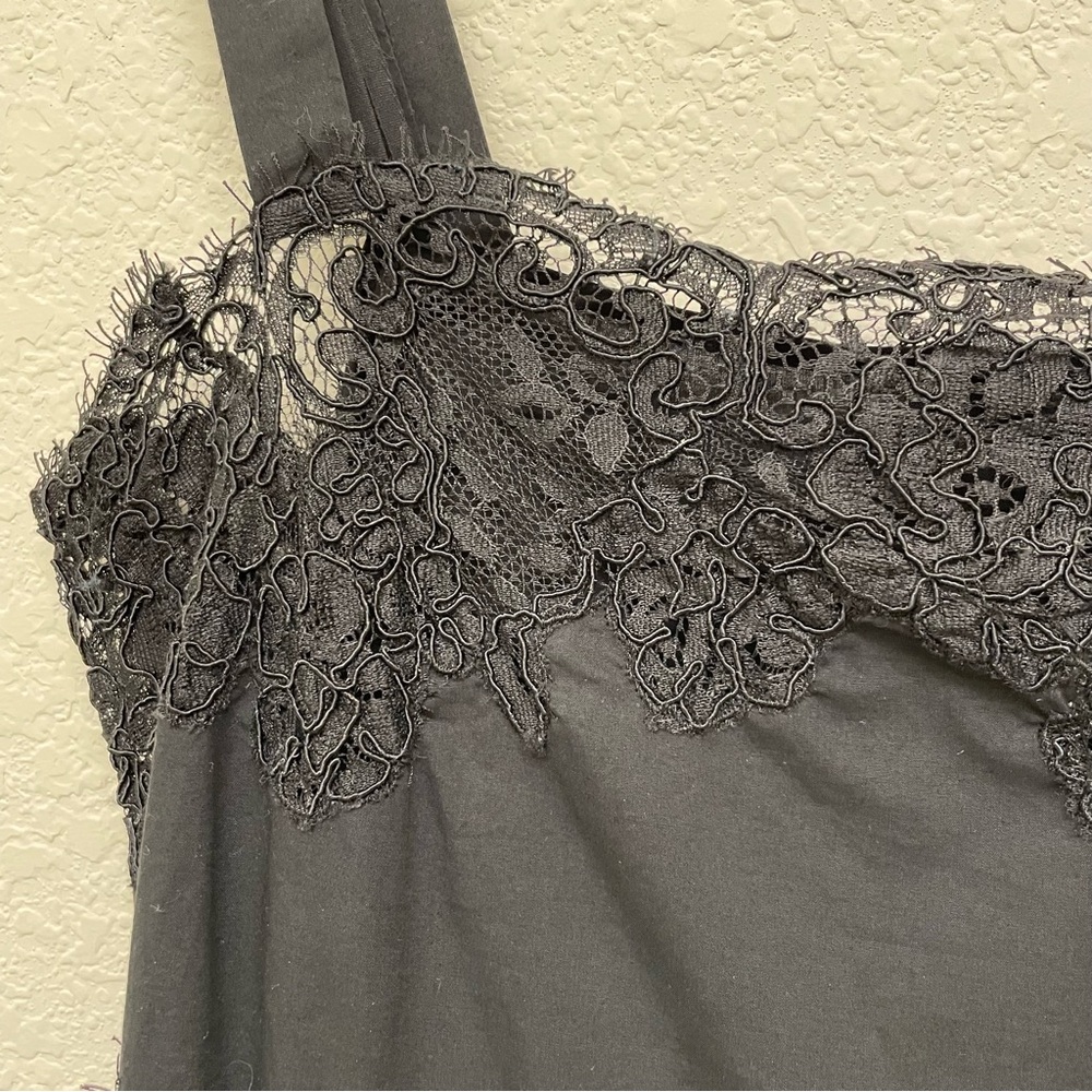J.Crew Scotty Lace Inset Dress in Black Cotton Poplin - XXS - Picture 5 of 16